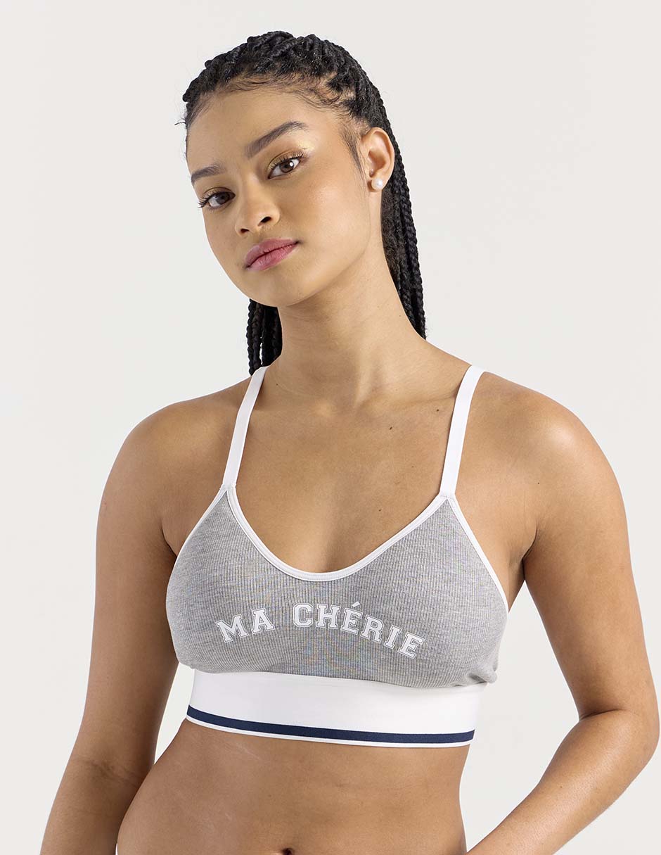 Brassiere peto medio con copa para mujer
