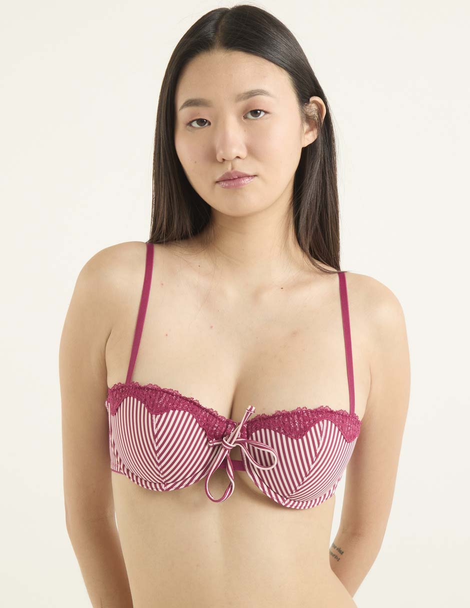 T-shirt bra con copa para mujer