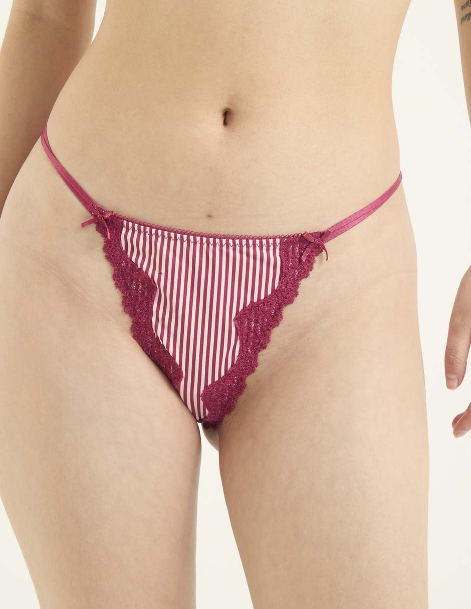 Tanga de algodón para mujer