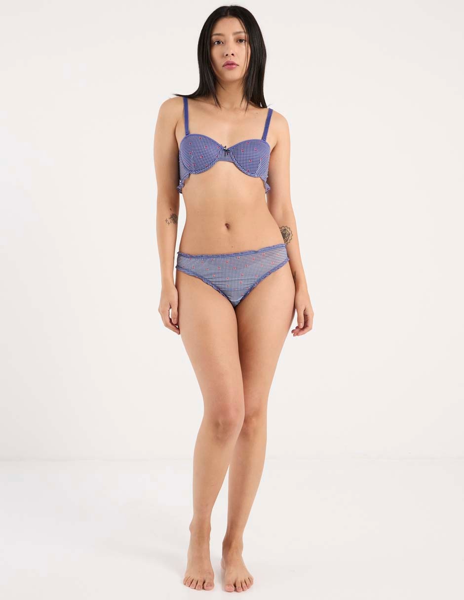 Brassiere balconette con copa para mujer 4