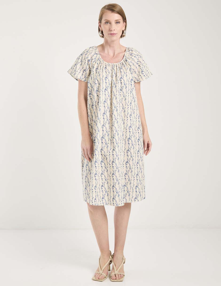 Camisón estampado floral de algodón