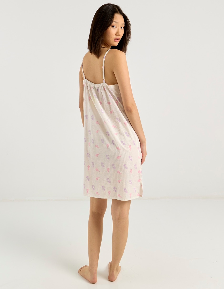 Camisón estampado gráfico de algodón 6