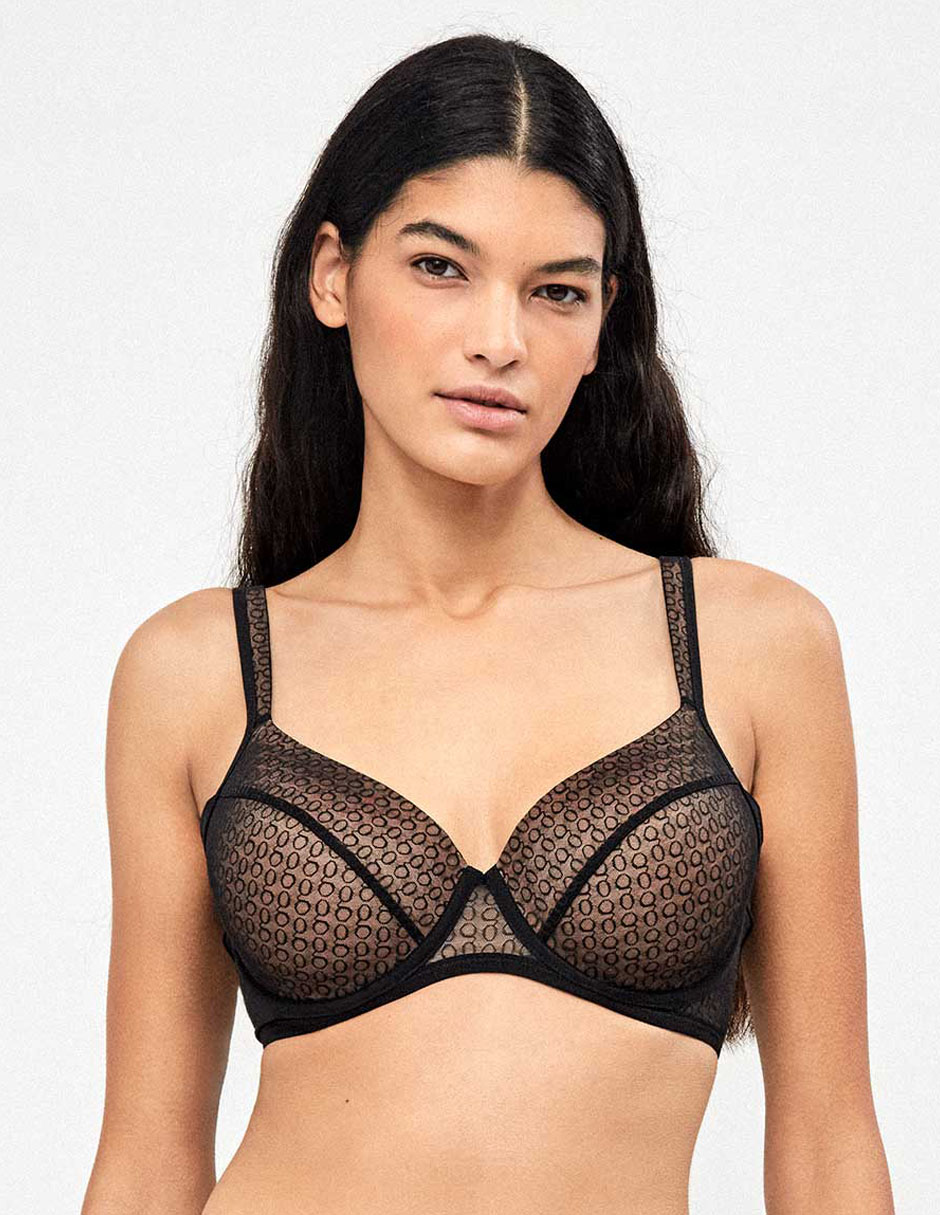 T-shirt bra con copa para mujer 3
