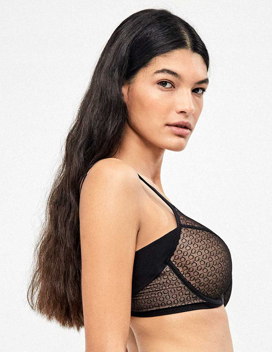 T-shirt bra con copa para mujer 4