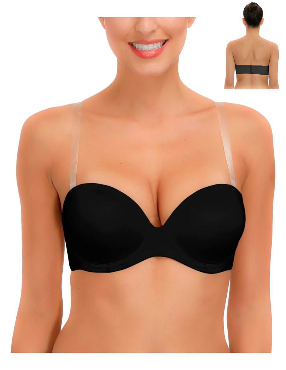 Set brassiere strapless copa balconette seamless para mujer