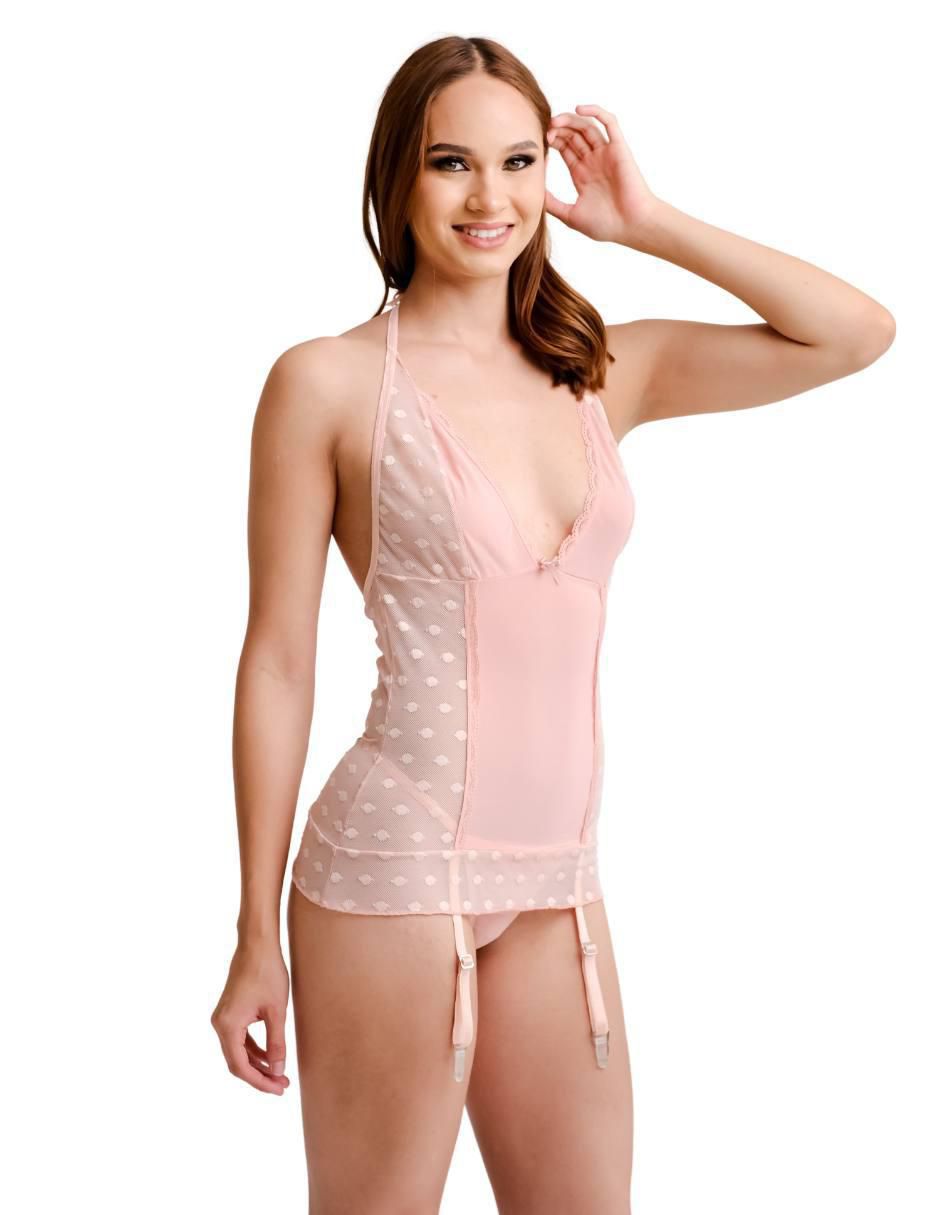 Set bra-panty-liguero liu liu "de" mesh