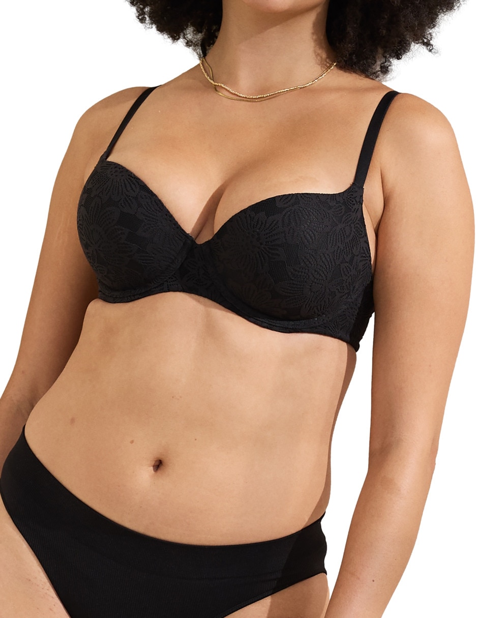 Brassiere demi con copa para mujer