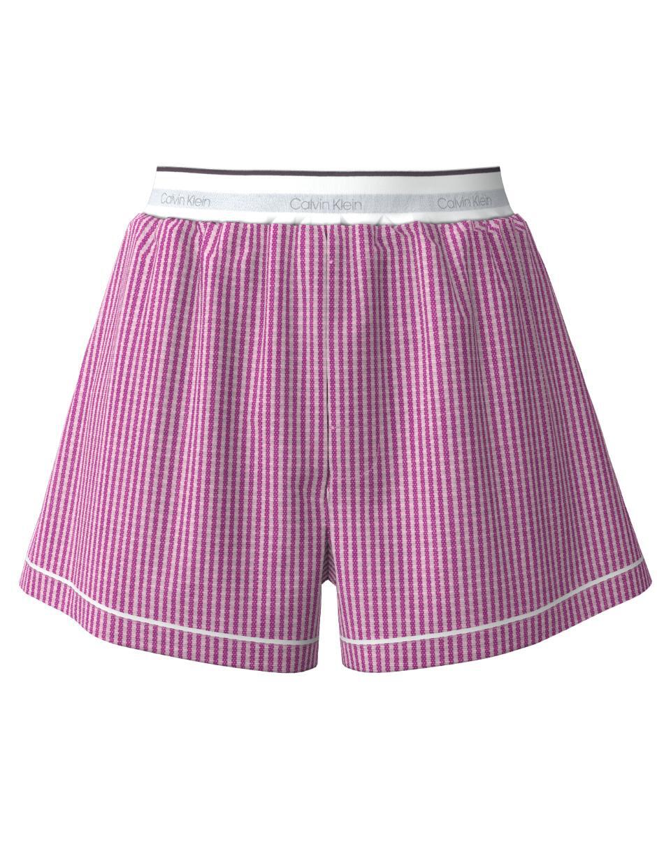 Pijama short a rayas de algodón para mujer Pijama short a rayas de algodón para mujer