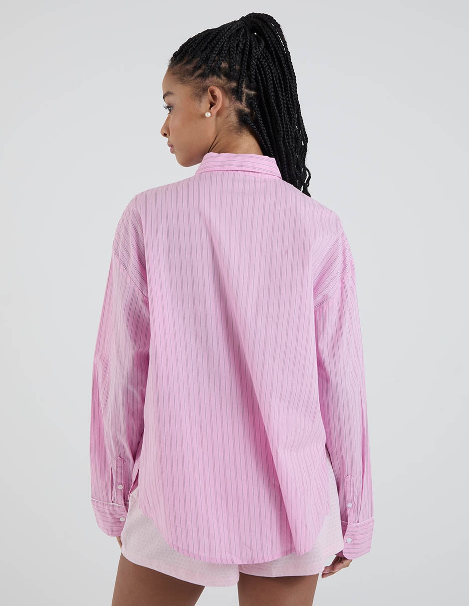 Playera pijama estampado a rayas para mujer 6