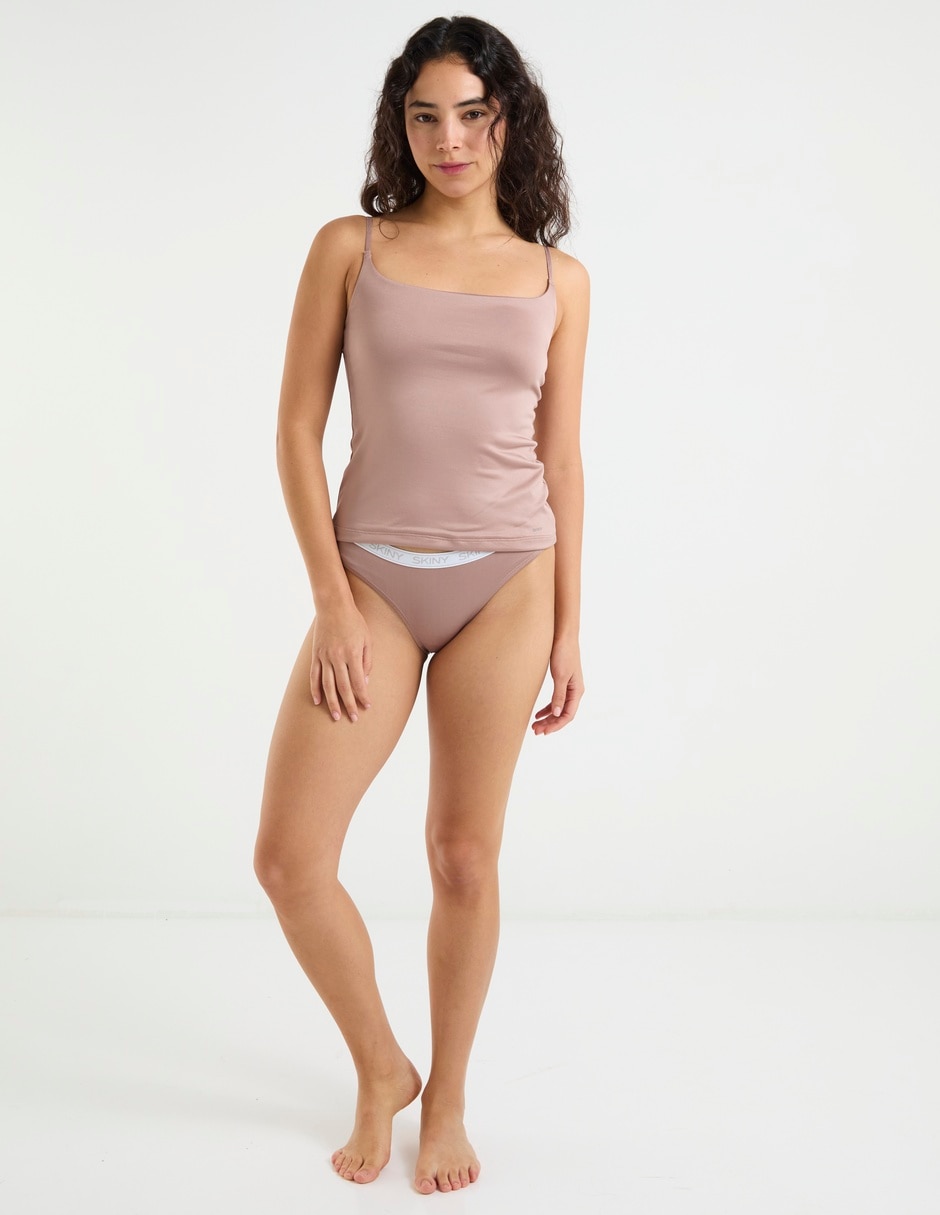 Camiseta cuello redondo medio de nylon 3