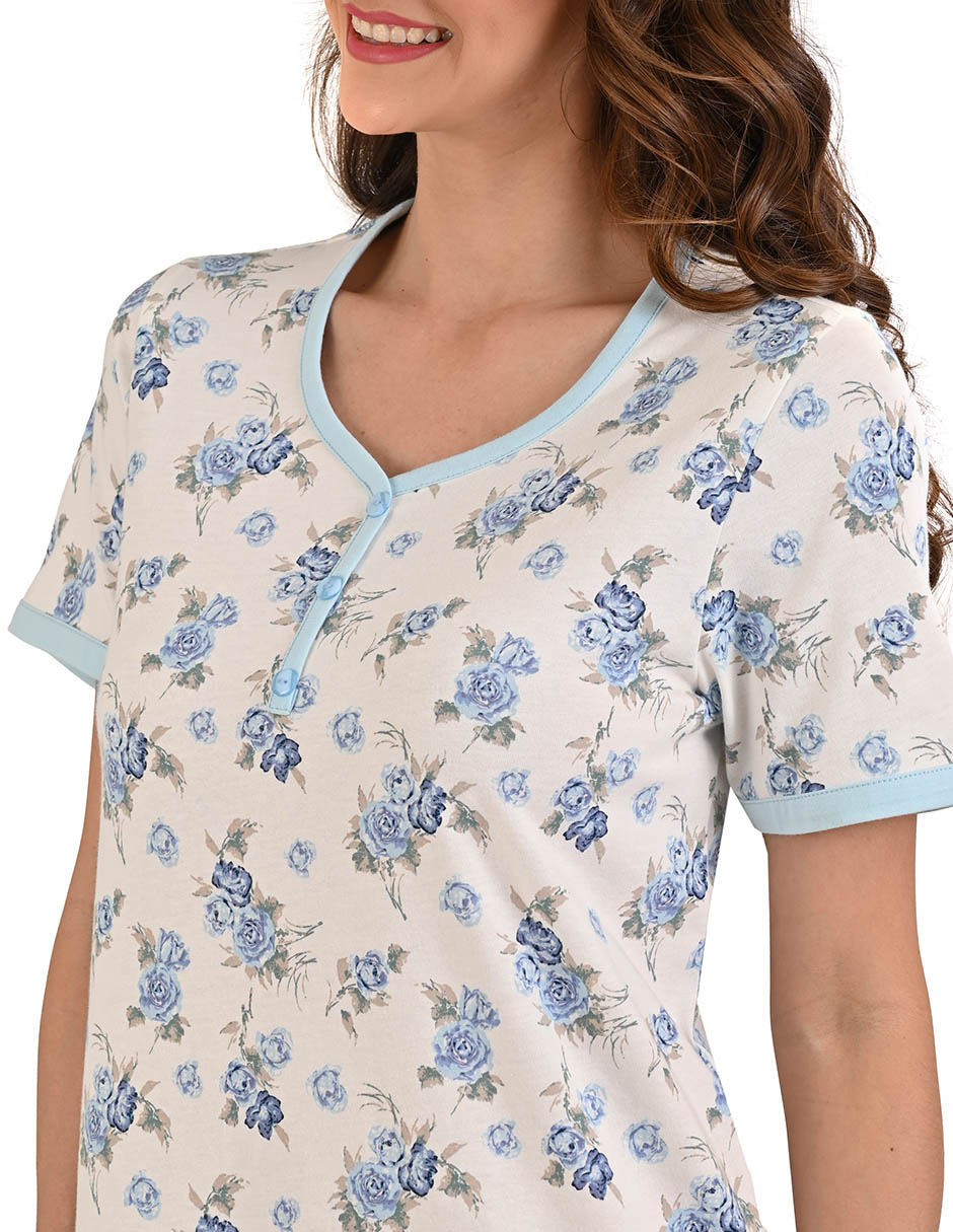 Camisón estampado floral de algodón 4
