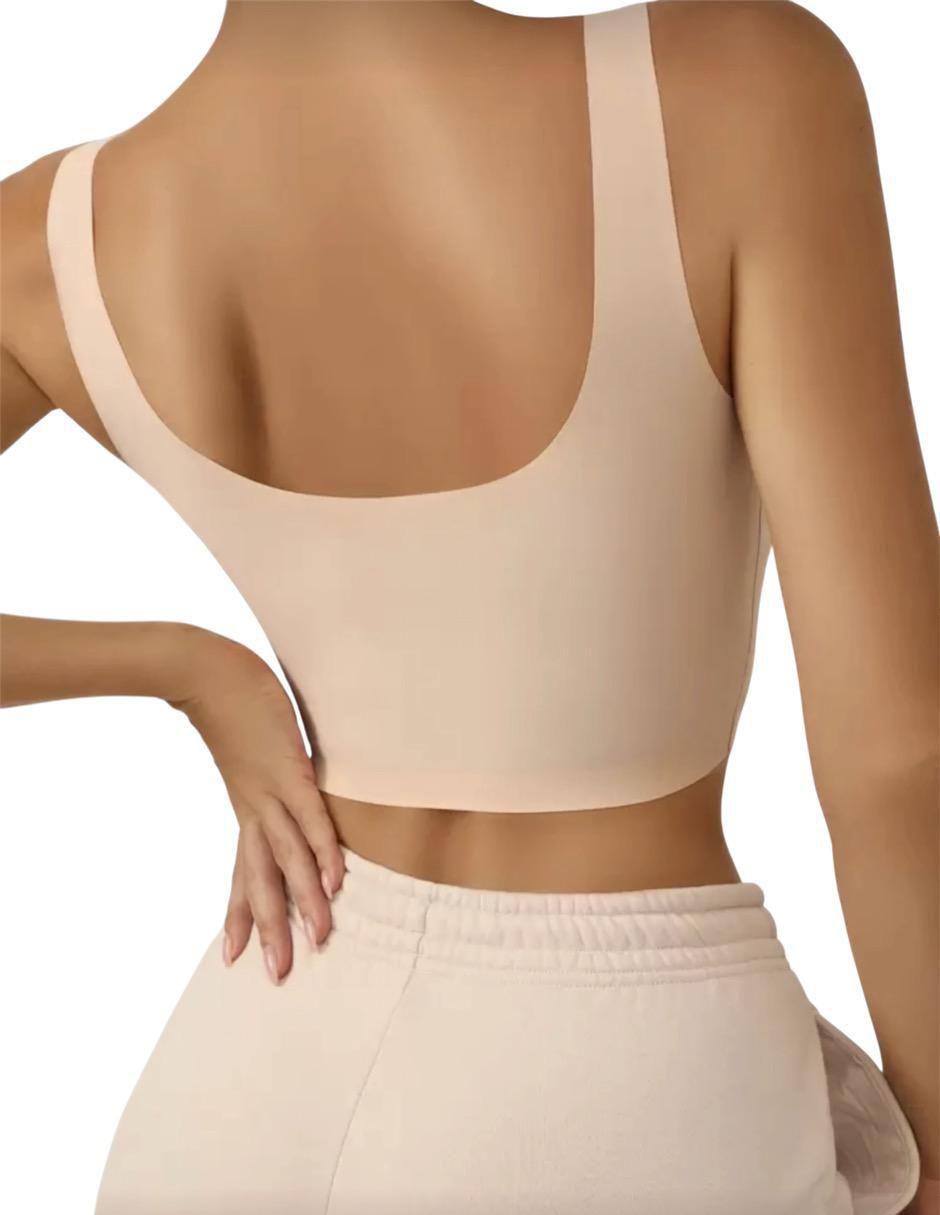 Brassiere deportivo copa removible seamless para mujer 2