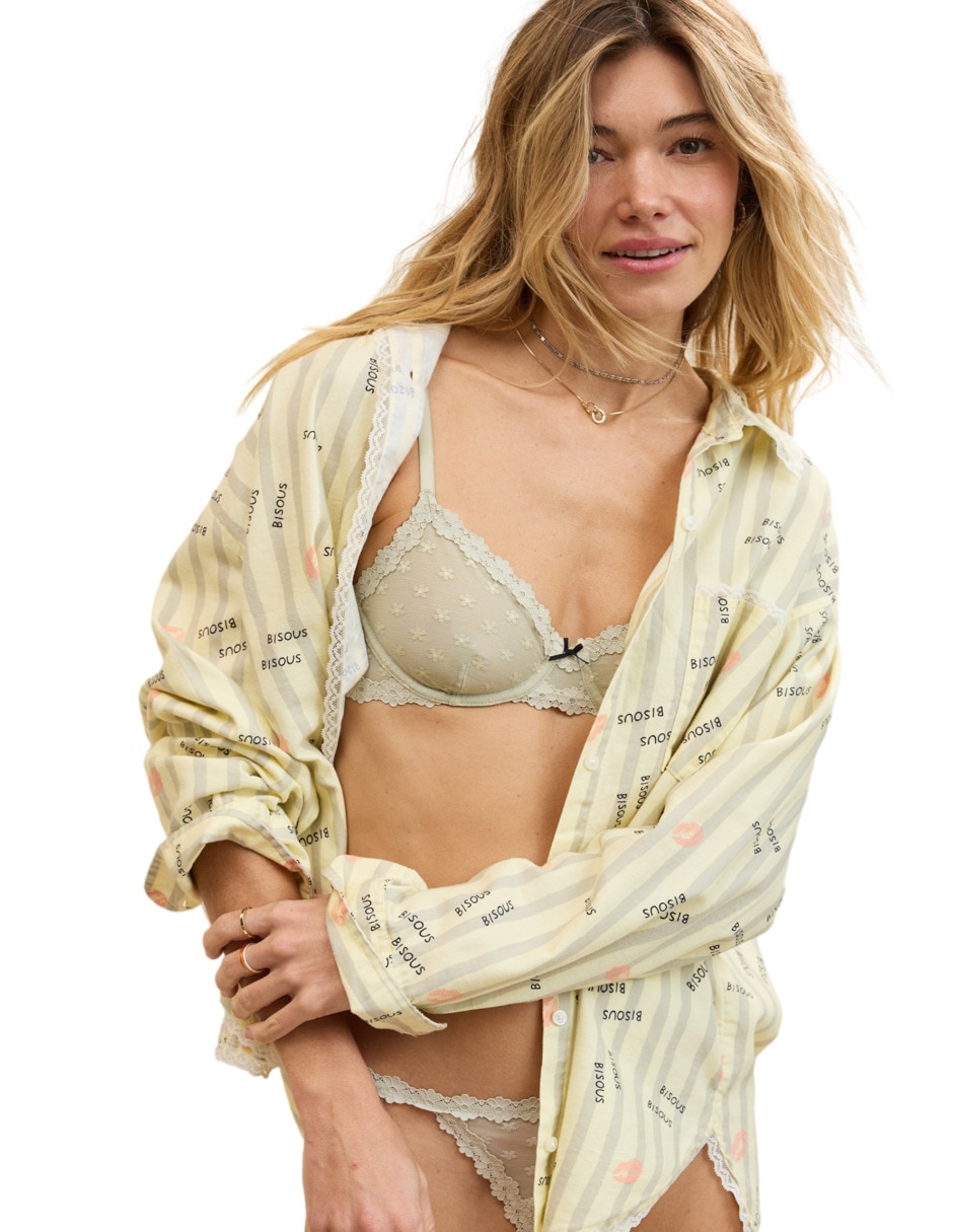 Brassiere balconette con copa para mujer