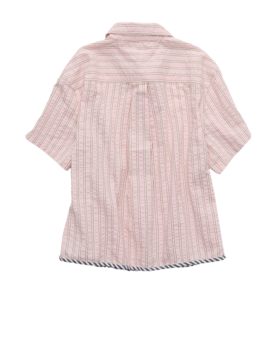 Playera pijama estampado a rayas para mujer 4