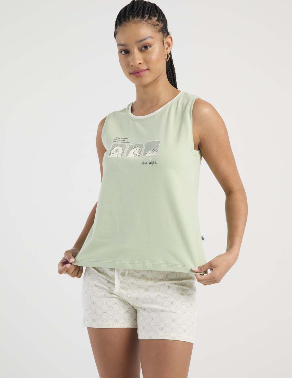 Conjunto pijama capibara para mujer