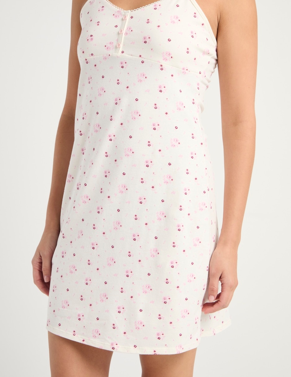 Camisón estampado floral de algodón 5