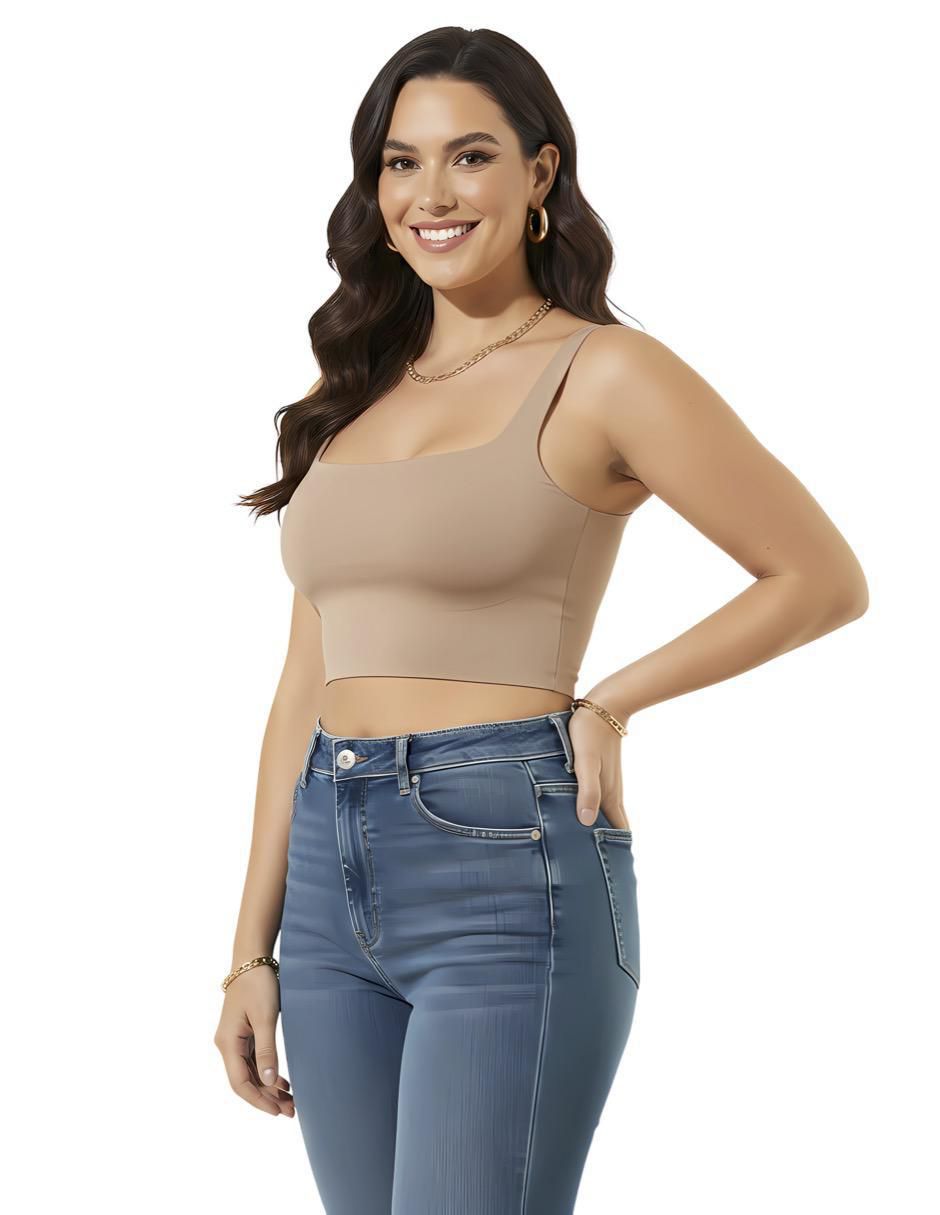 Brassiere deportivo con copa seamless para mujer 2