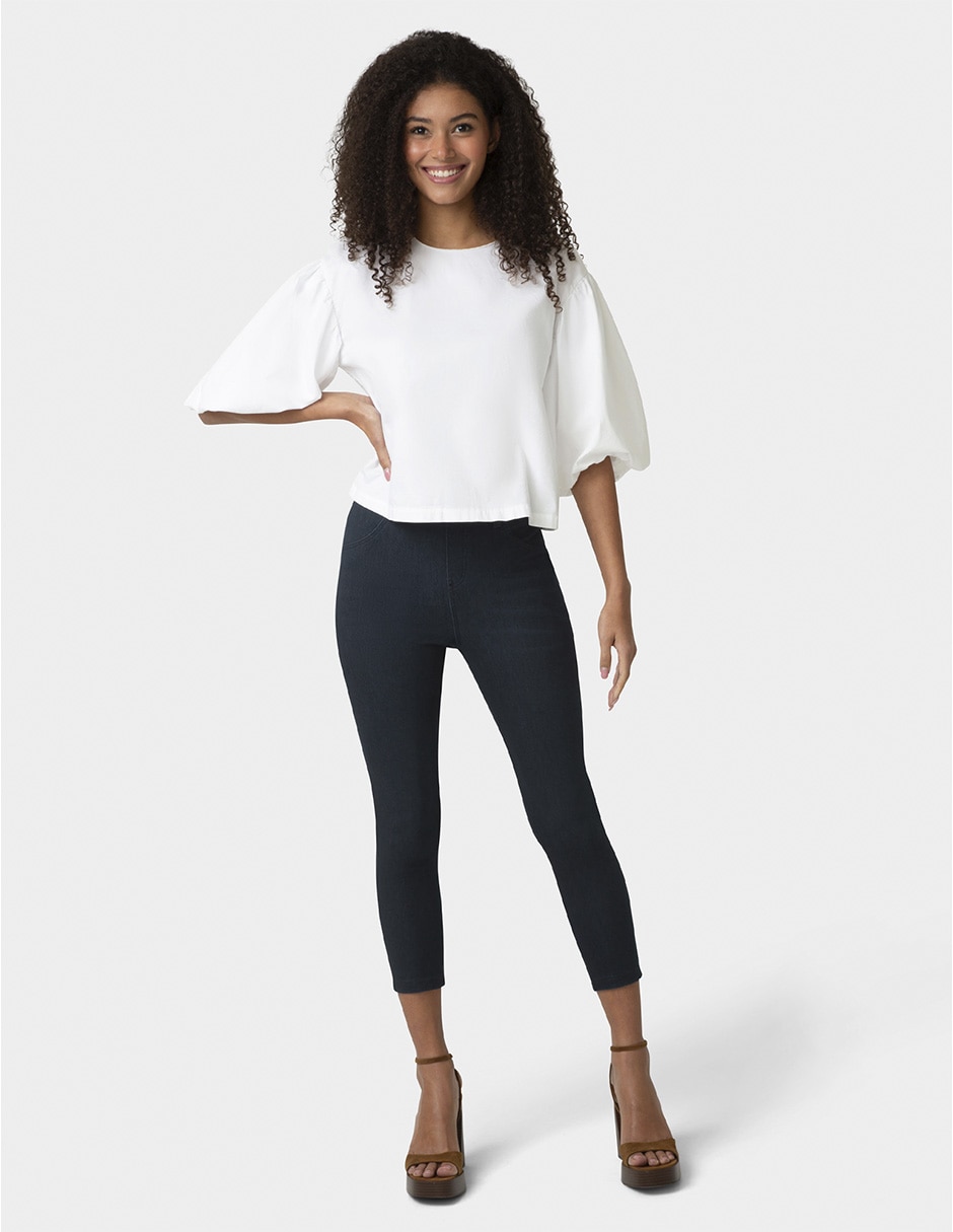 Legging a la cintura alta con botón para mujer 7