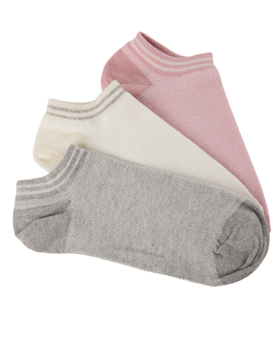 Set de tín de algodón para mujer 3 pares Set de tín de algodón para mujer 3 pares