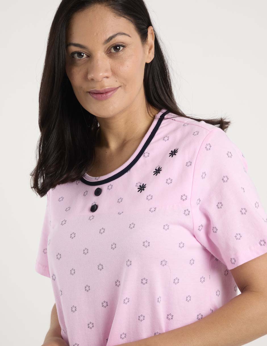 Camisón estampado floral de algodón 4