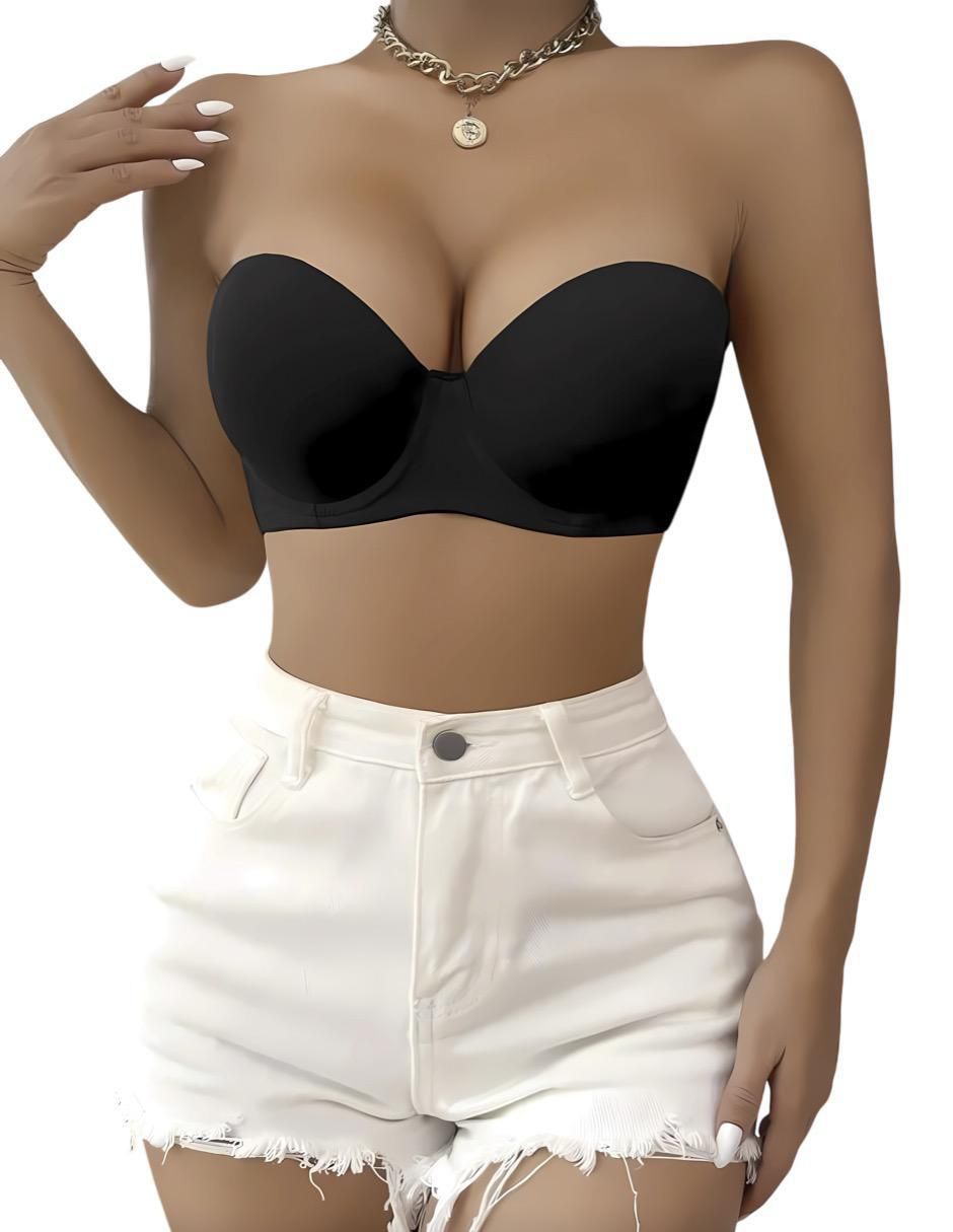 Brassiere strapless media copa para mujer Brassiere strapless media copa para mujer