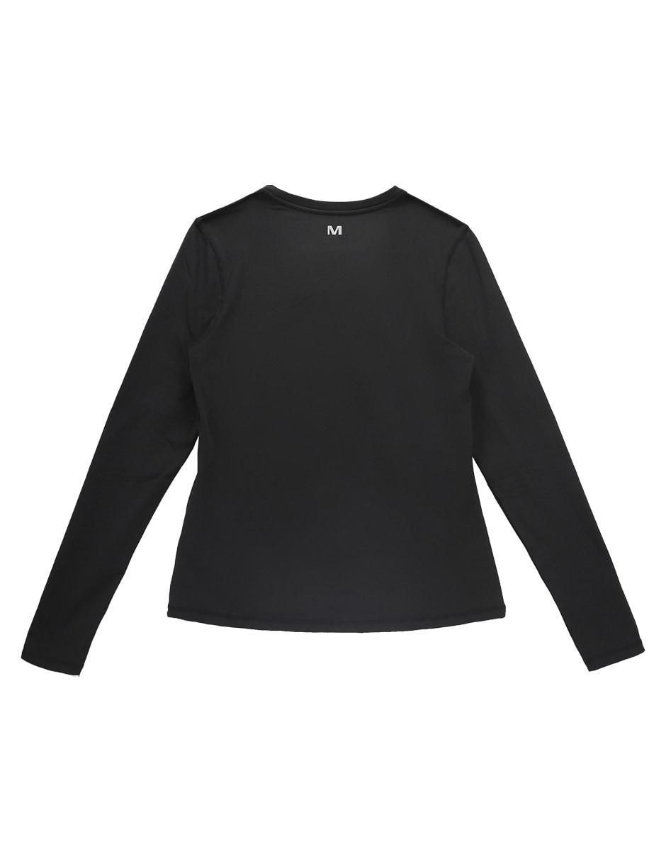 Playera manga larga cuello redondo para mujer 2