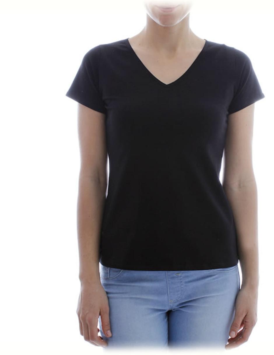Playera manga corta cuello V para mujer Playera manga corta cuello V para mujer