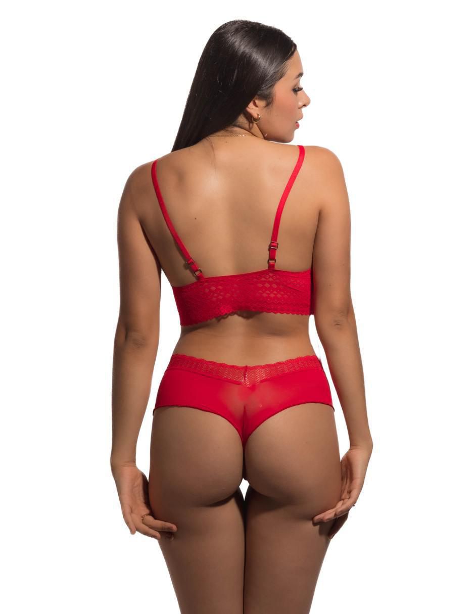 Conjunto de bra y panty de encaje 3